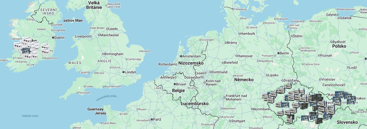 k datu 25.09.2025 stojí v Česku a Polsku celkem 68 aktivních kiosků